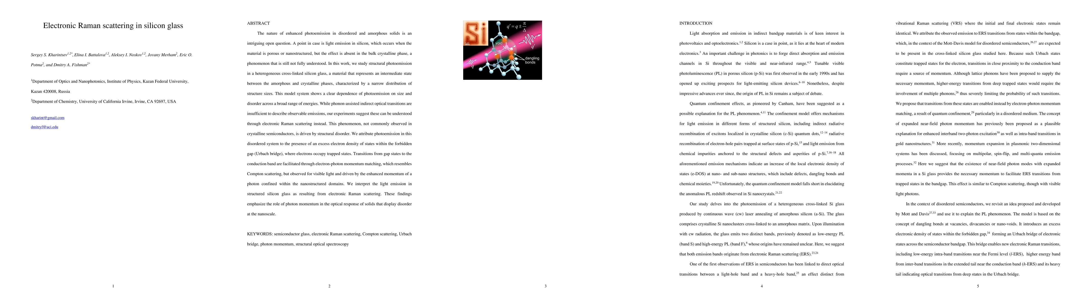 Thumbnail for Electronic Raman scattering in silicon glass