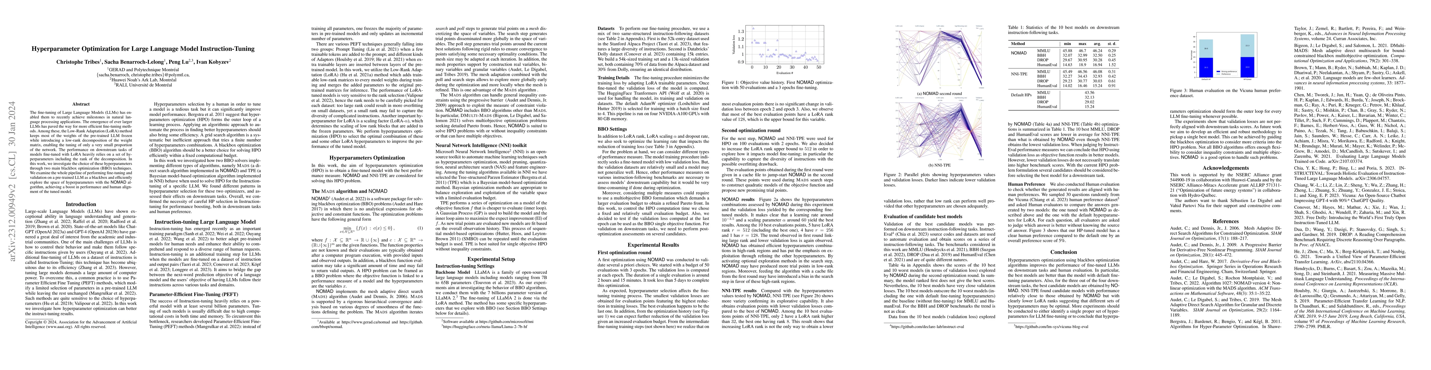 Thumbnail for Hyperparameter Optimization for Large Language Model Instruction-Tuning