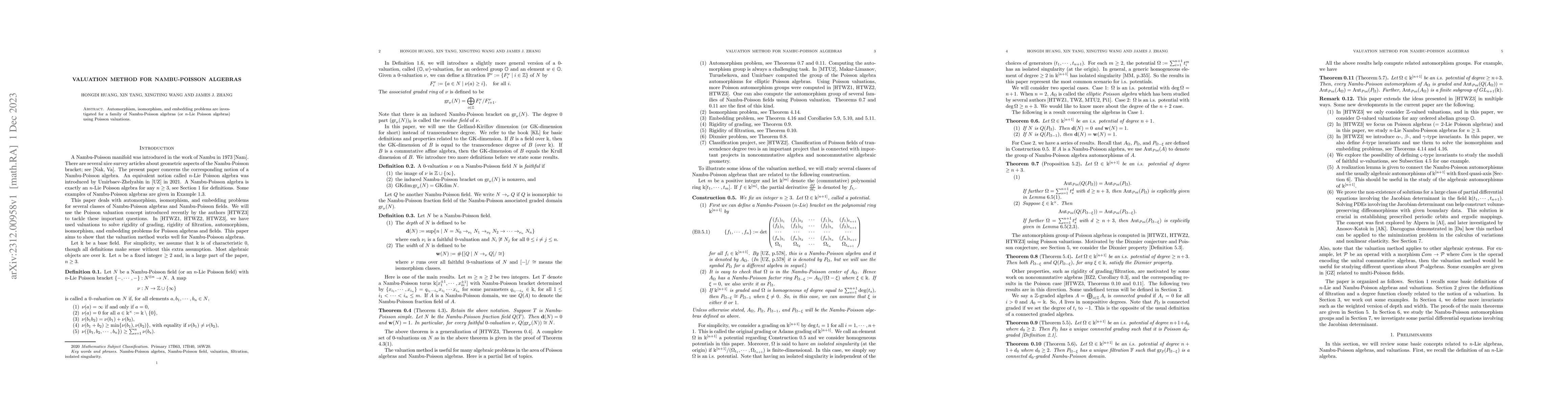 Thumbnail for Valuation method for Nambu-Poisson algebras