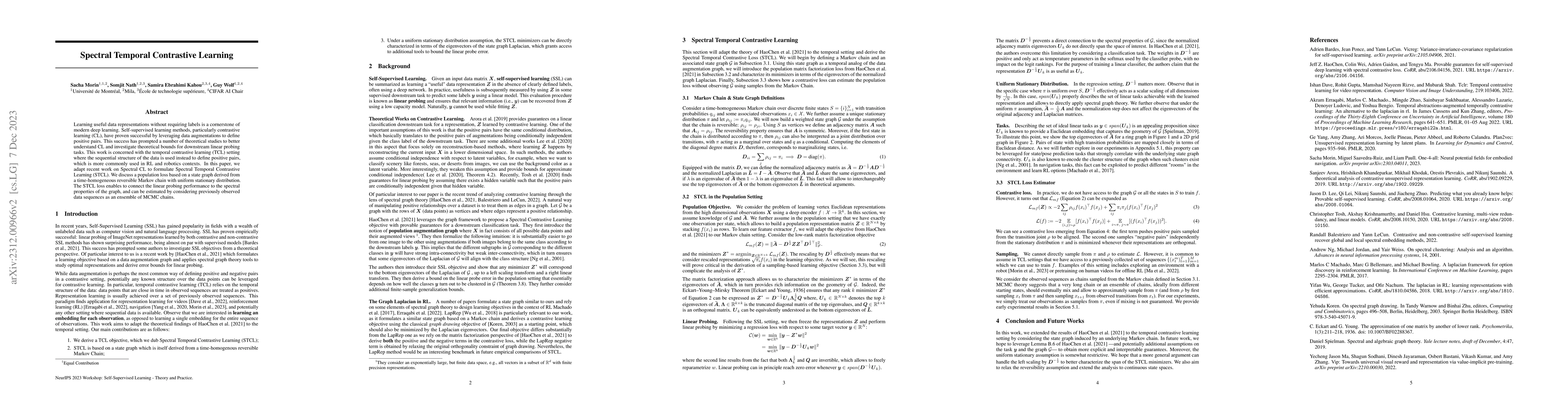 Thumbnail for Spectral Temporal Contrastive Learning