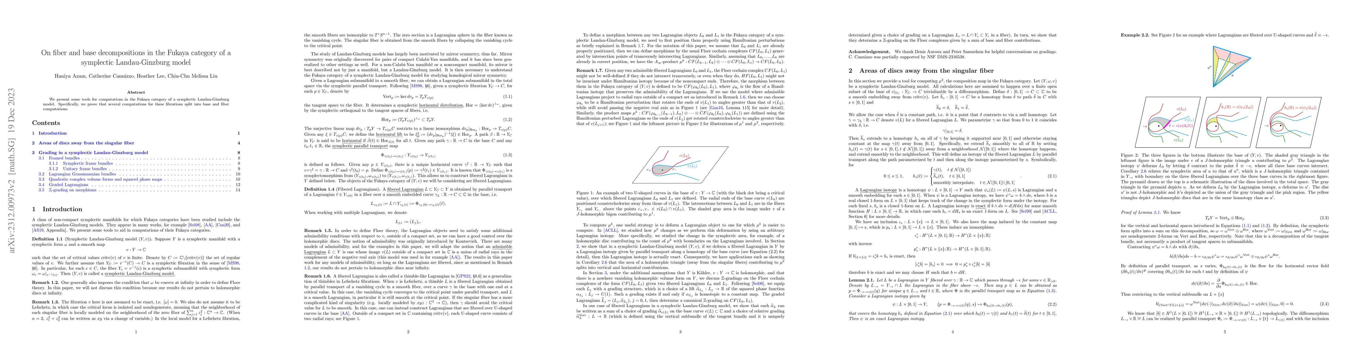 Thumbnail for On fiber and base decompositions in the Fukaya category of a symplectic
  Landau-Ginzburg model
