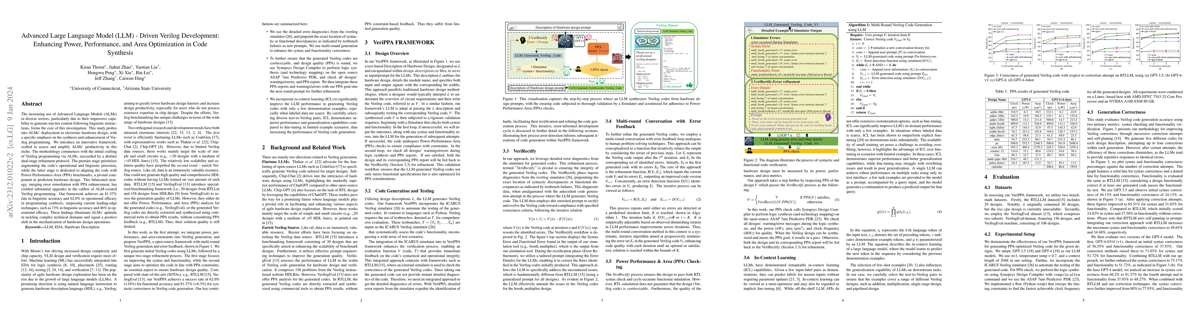 Thumbnail for Advanced Large Language Model (LLM)-Driven Verilog Development:
  Enhancing Power, Performance, and Area Optimization in Code Synthesis