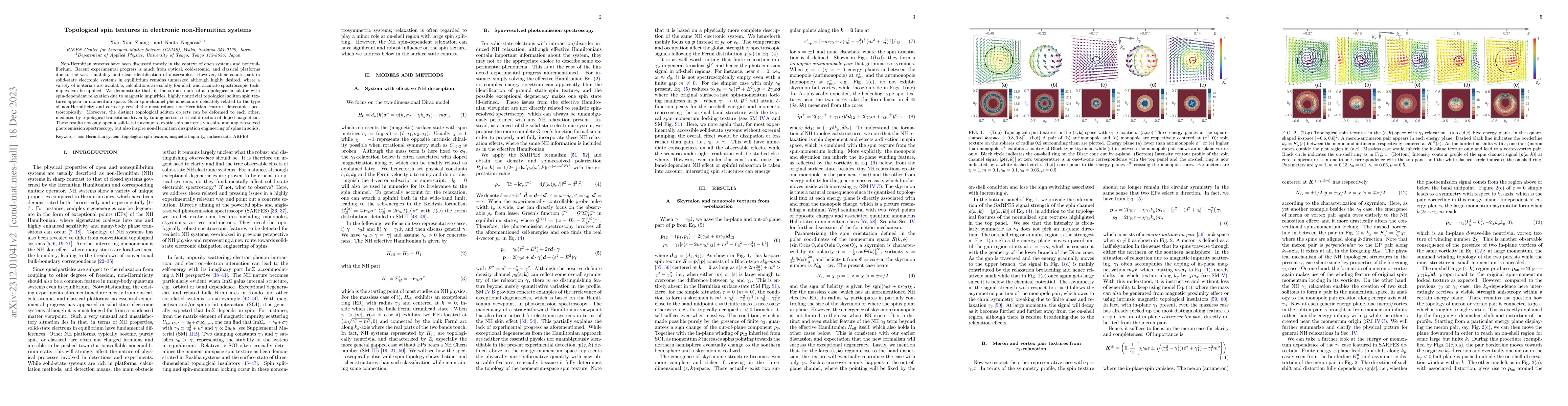 Thumbnail for Topological spin textures in electronic non-Hermitian systems