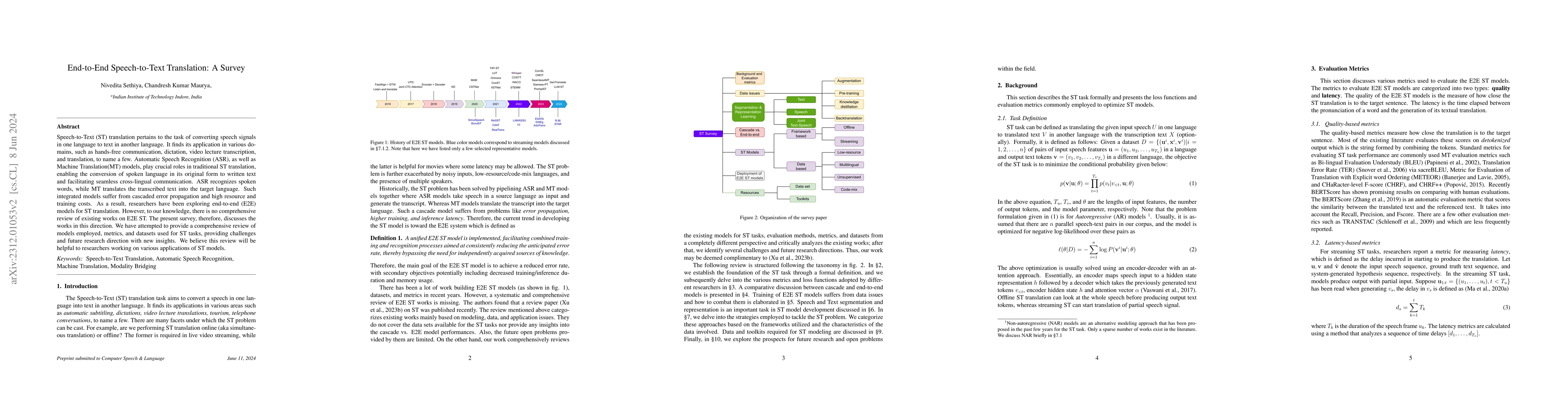 Thumbnail for End-to-End Speech-to-Text Translation: A Survey