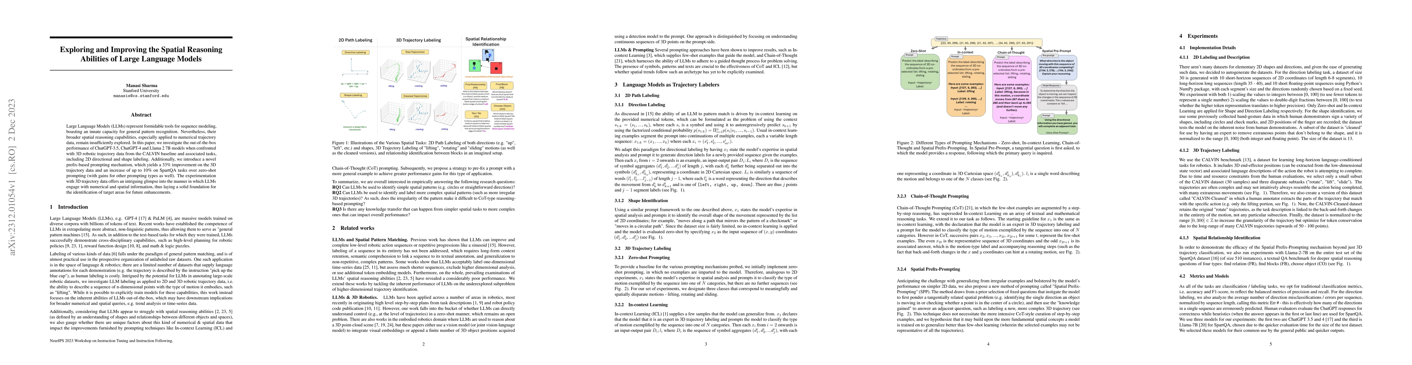 Thumbnail for Exploring and Improving the Spatial Reasoning Abilities of Large
  Language Models