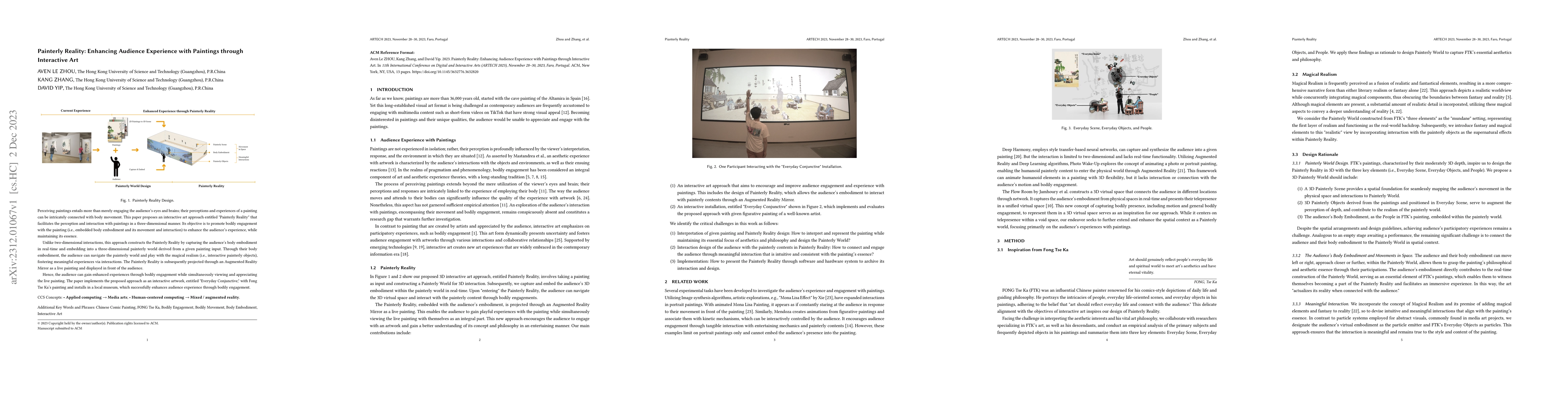Thumbnail for Painterly Reality: Enhancing Audience Experience with Paintings through
  Interactive Art