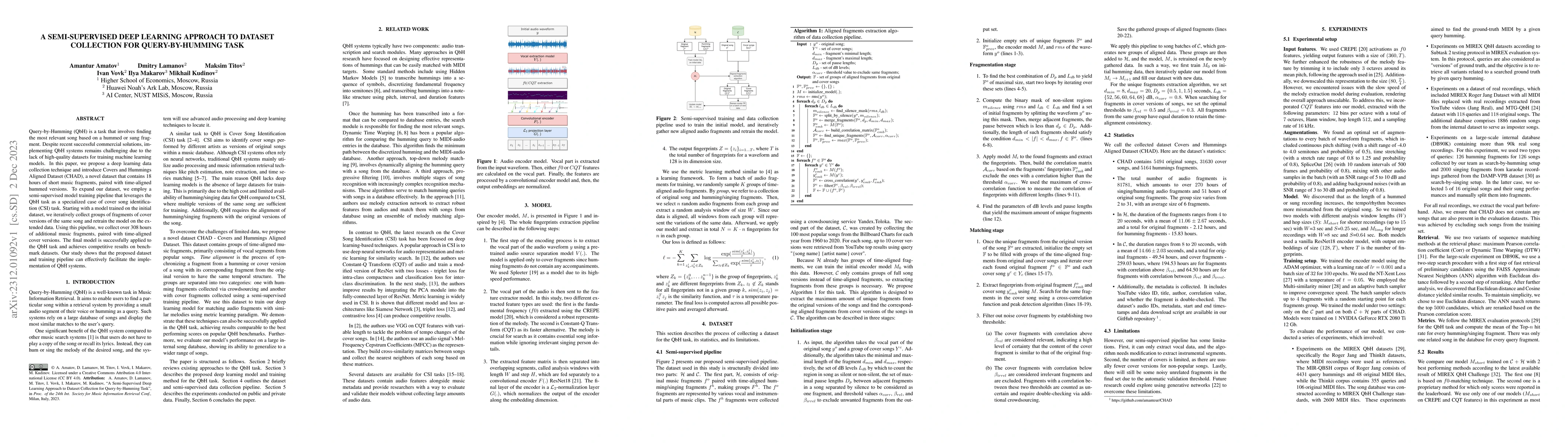 Thumbnail for A Semi-Supervised Deep Learning Approach to Dataset Collection for
  Query-By-Humming Task