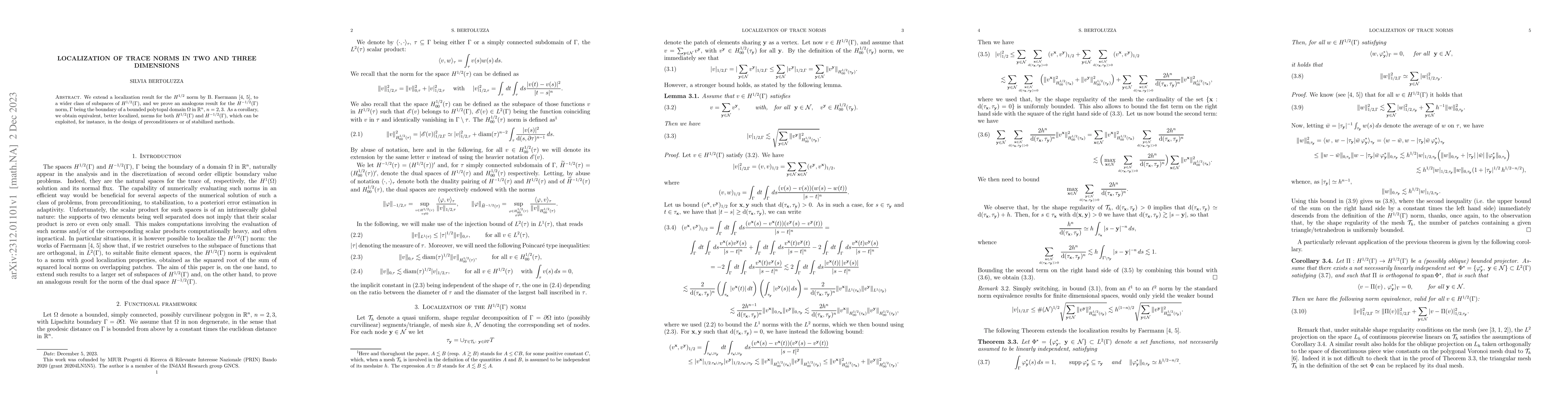 Thumbnail for Localization of trace norms in two and three dimensions
