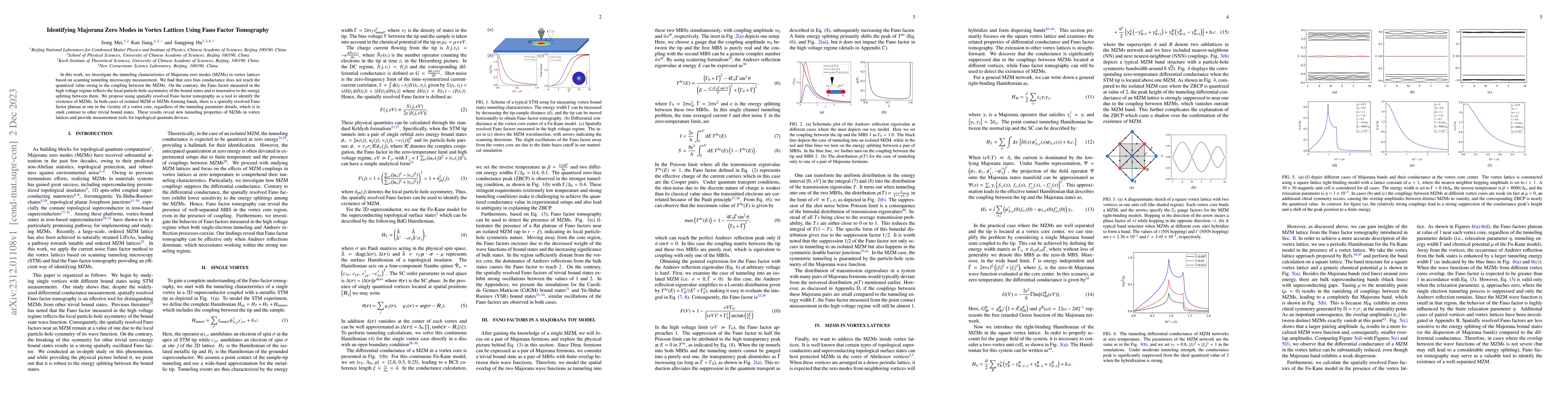 Thumbnail for Identifying Majorana Zero Modes in Vortex Lattices Using Fano Factor
  Tomography