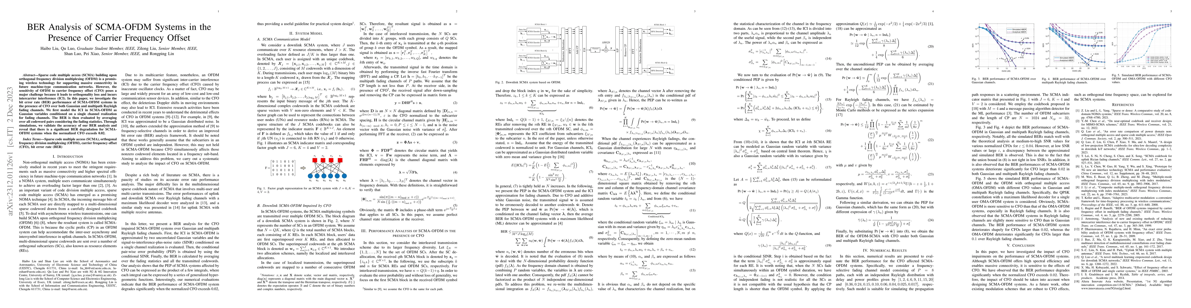 Thumbnail for BER Analysis of SCMA-OFDM Systems in the Presence of Carrier Frequency
  Offset