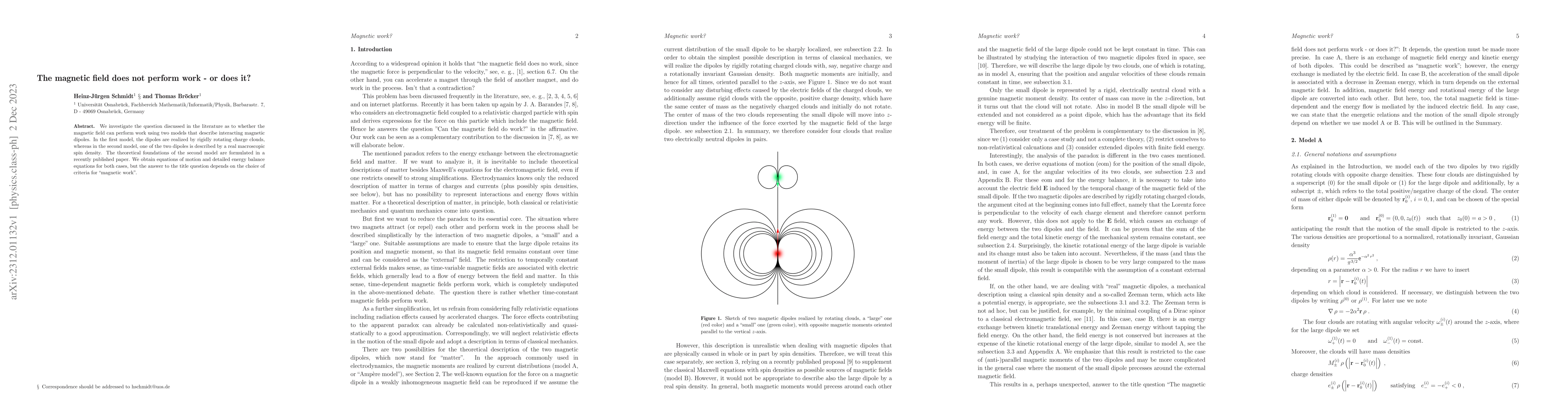 Thumbnail for The magnetic field does not perform work -- or does it?