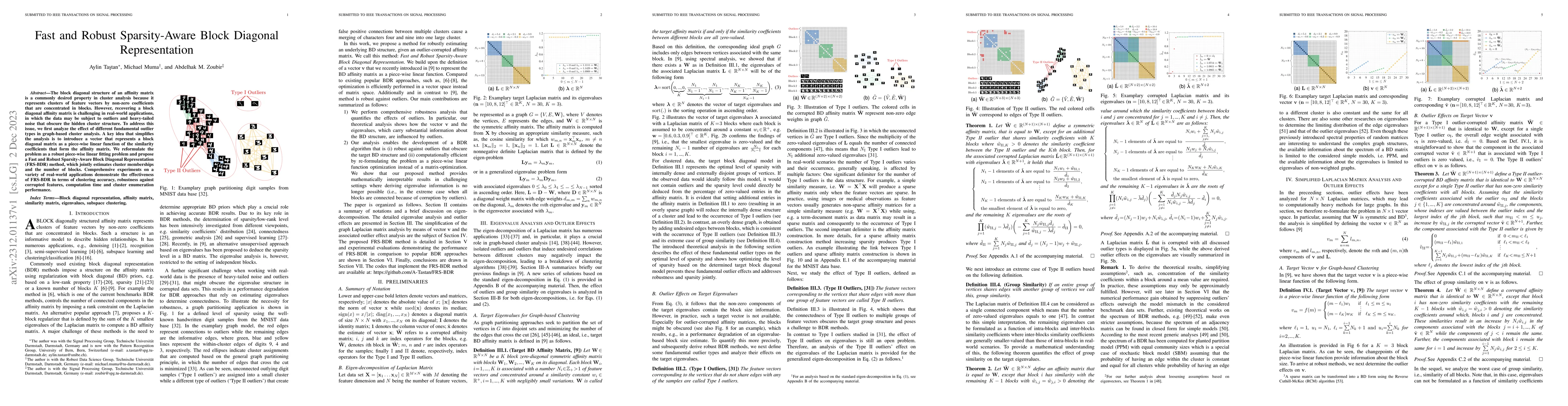 Thumbnail for Fast and Robust Sparsity-Aware Block Diagonal Representation