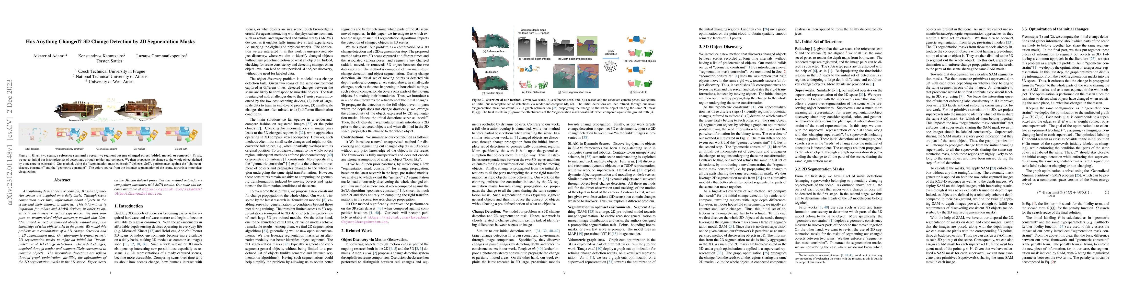 Thumbnail for Has Anything Changed? 3D Change Detection by 2D Segmentation Masks