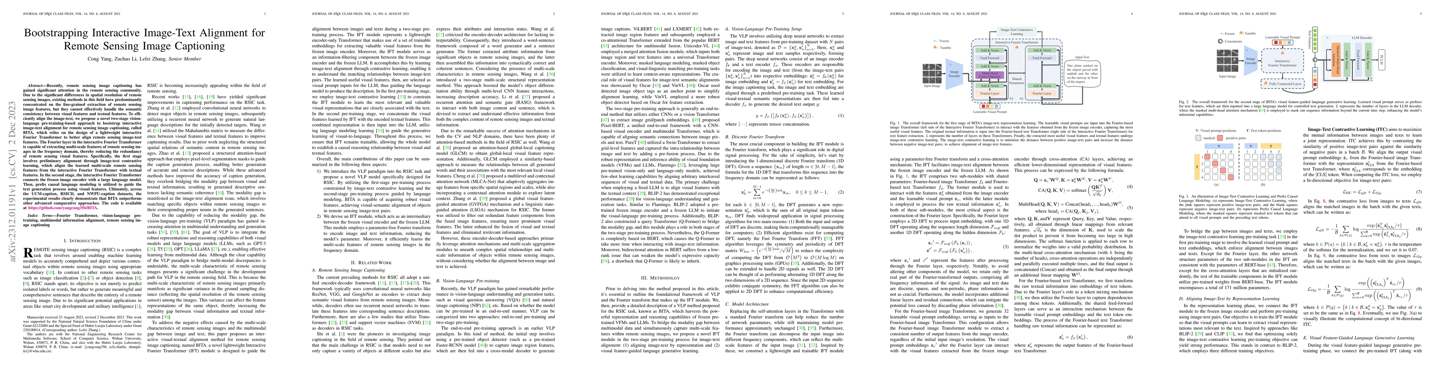 Thumbnail for Bootstrapping Interactive Image-Text Alignment for Remote Sensing Image
  Captioning