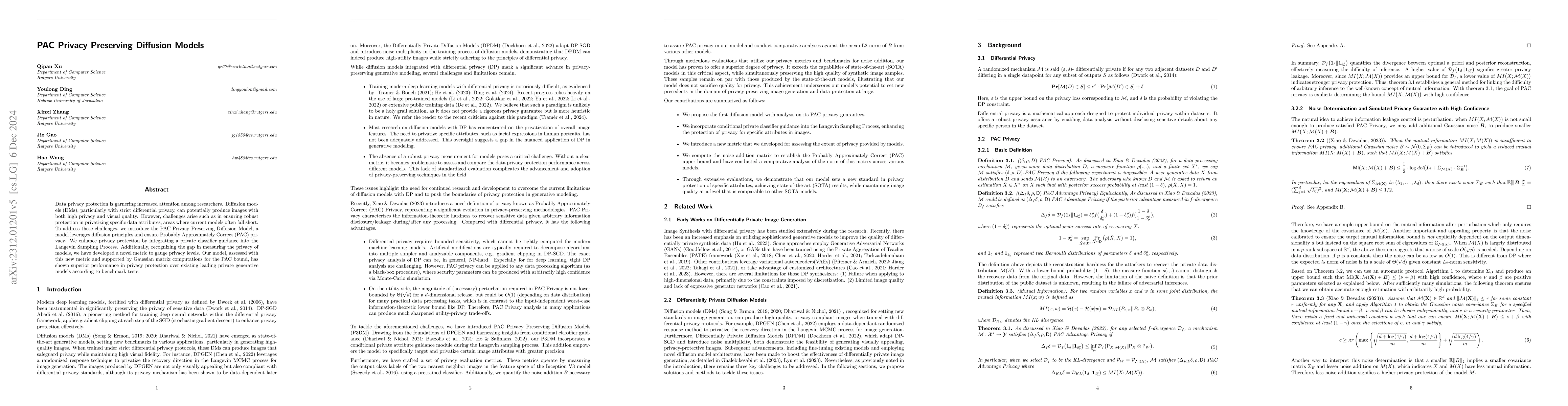 Thumbnail for PAC Privacy Preserving Diffusion Models