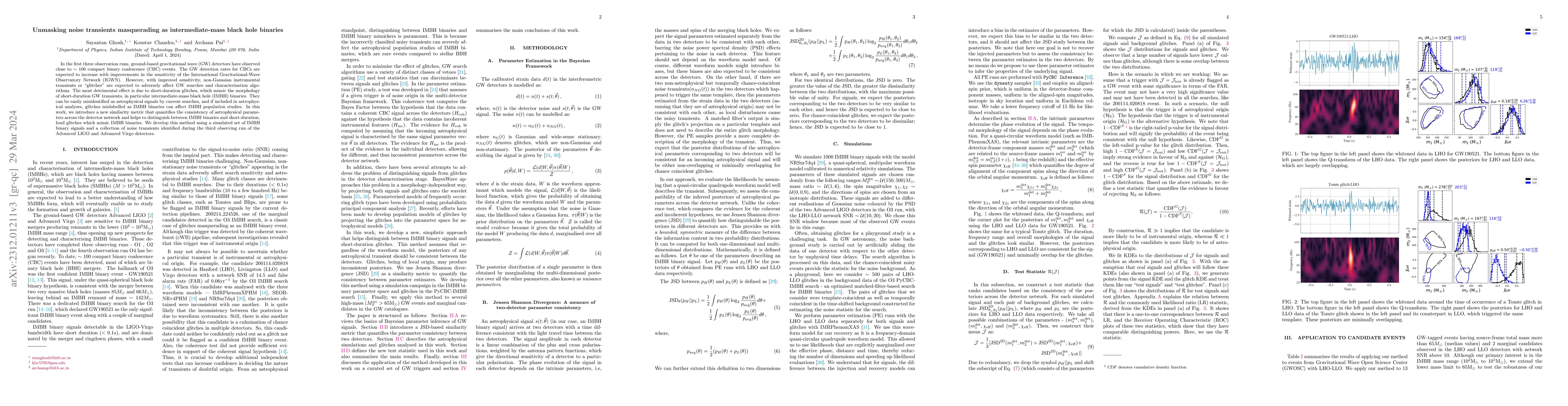 Thumbnail for Unmasking noise transients masquerading as intermediate-mass black hole
  binaries