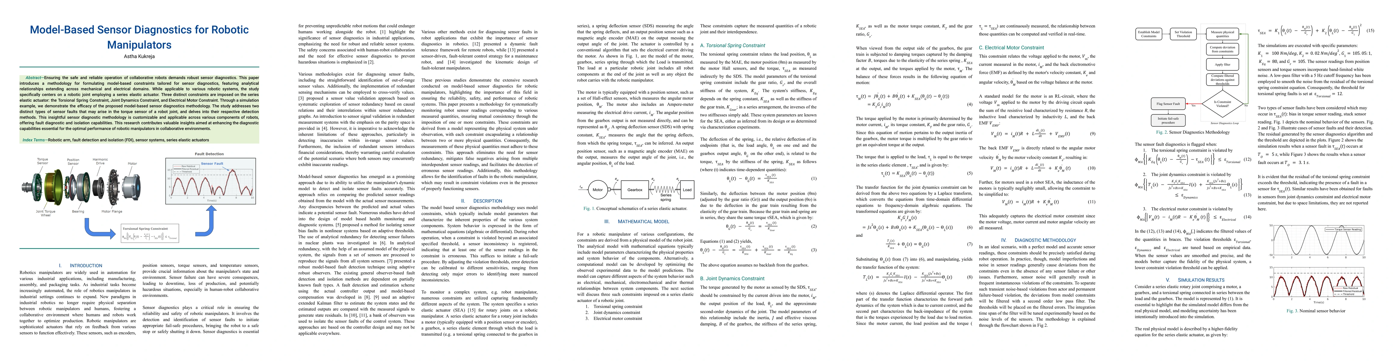 Thumbnail for Model-Based Sensor Diagnostics for Robotic Manipulators