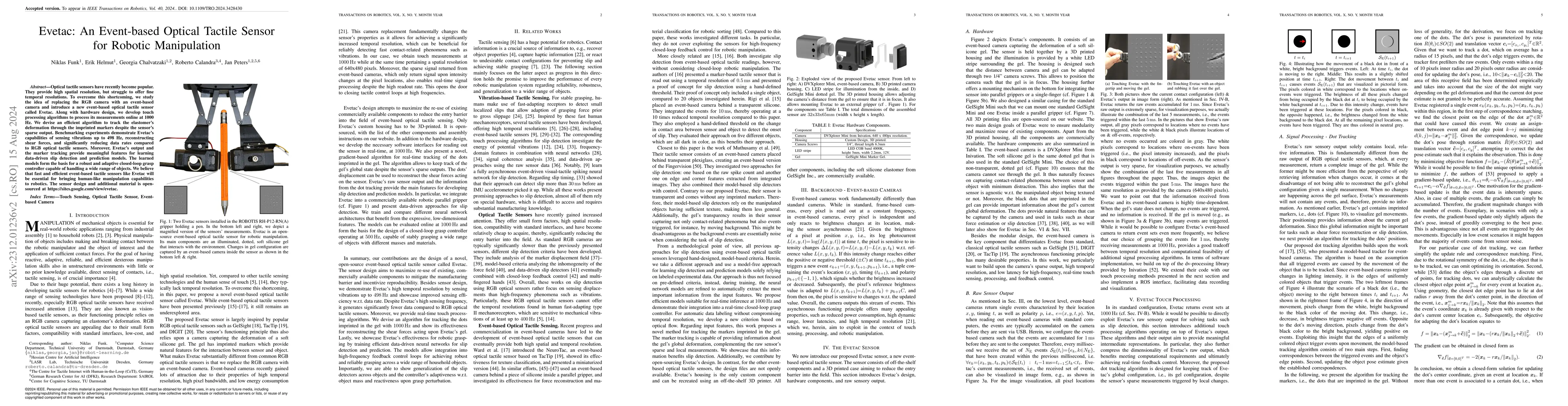 Thumbnail for Evetac: An Event-based Optical Tactile Sensor for Robotic Manipulation