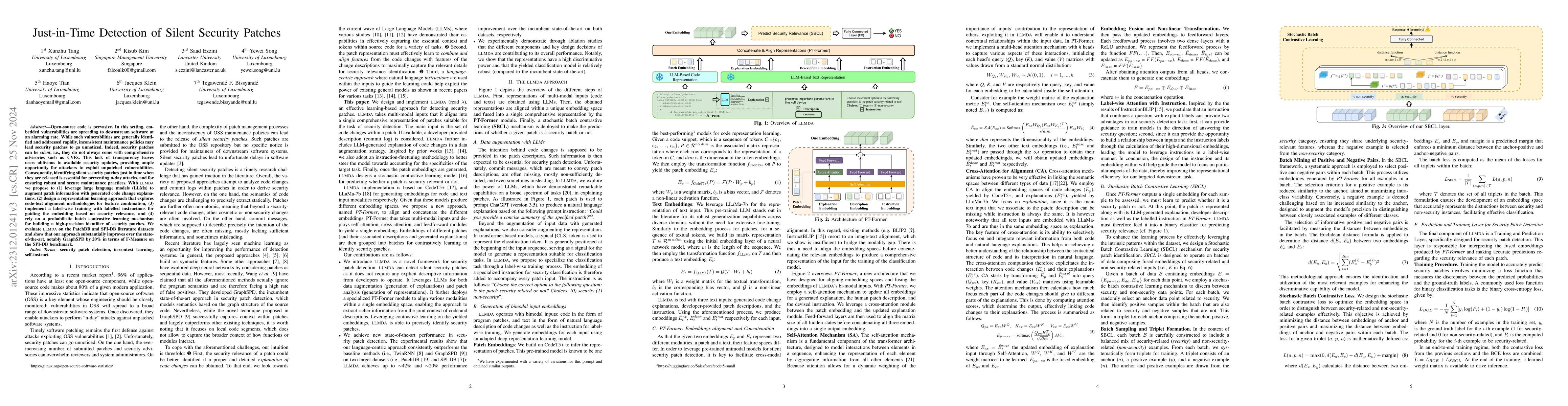 Thumbnail for Just-in-Time Security Patch Detection -- LLM At the Rescue for Data
  Augmentation