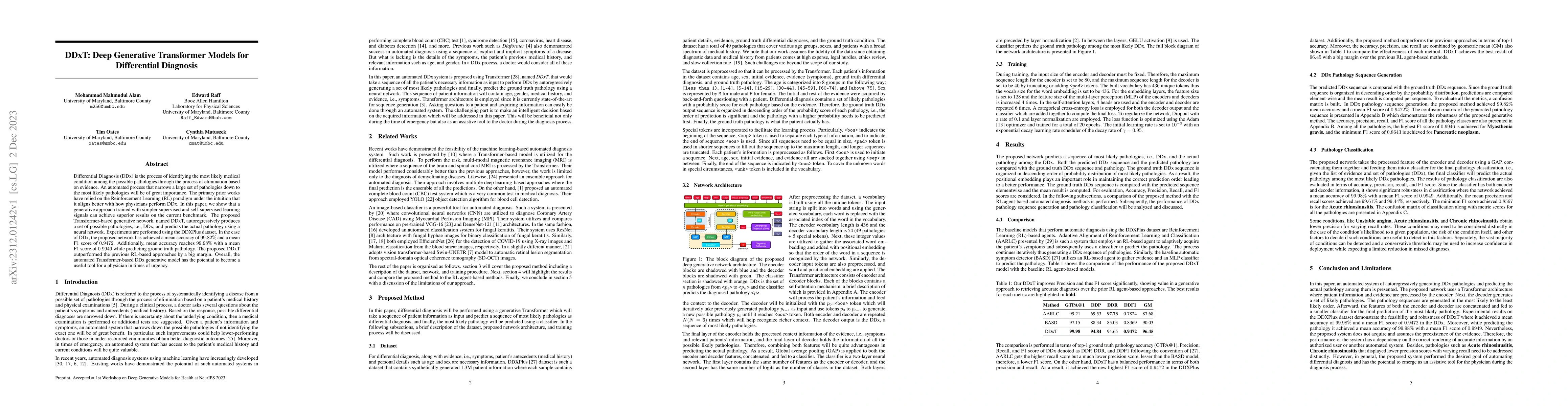 Thumbnail for DDxT: Deep Generative Transformer Models for Differential Diagnosis