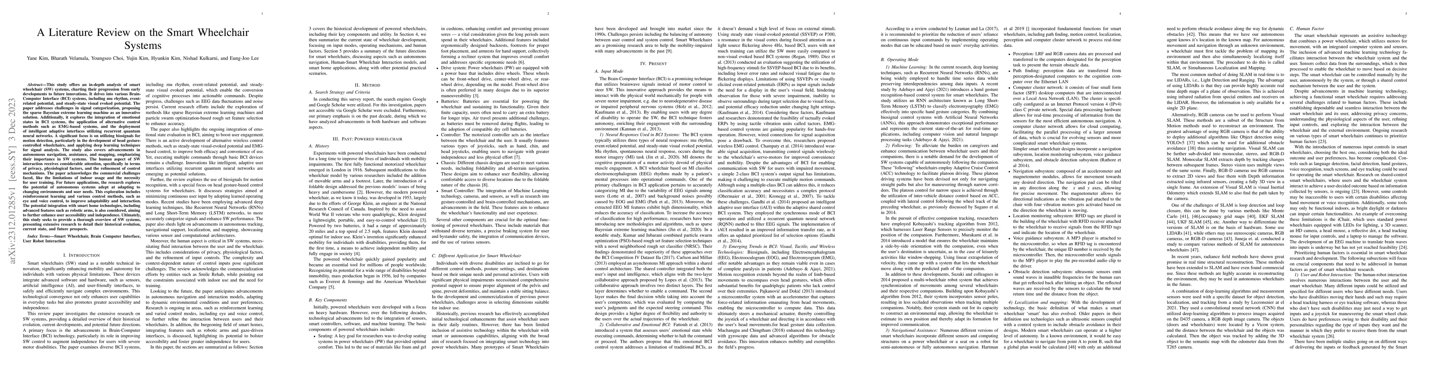 Thumbnail for A Literature Review on the Smart Wheelchair Systems