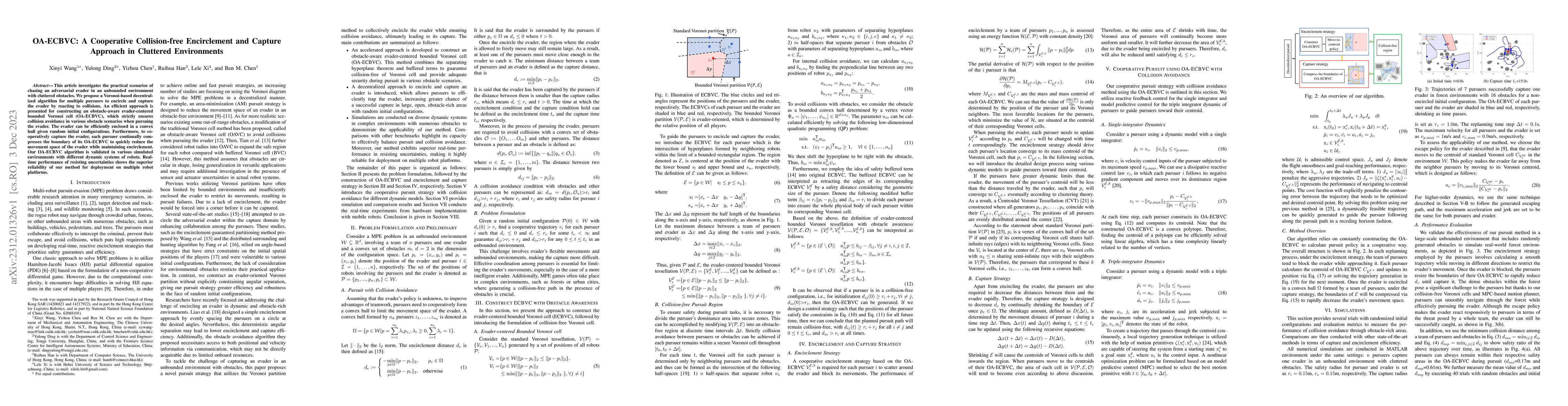 Thumbnail for OA-ECBVC: A Cooperative Collision-free Encirclement and Capture Approach
  in Cluttered Environments