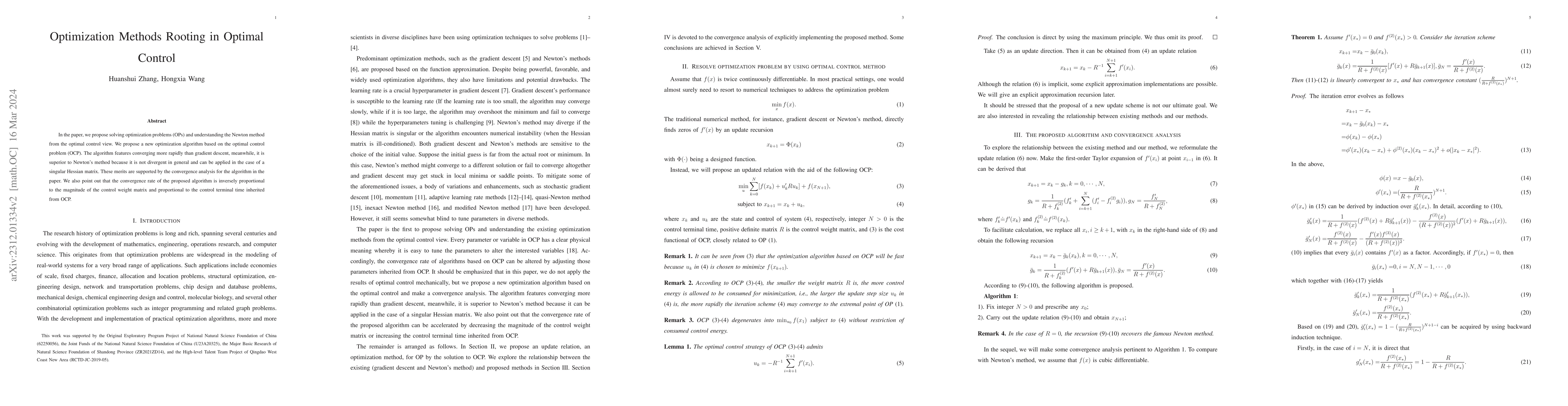 Thumbnail for Optimization Methods Rooting in Optimal Control