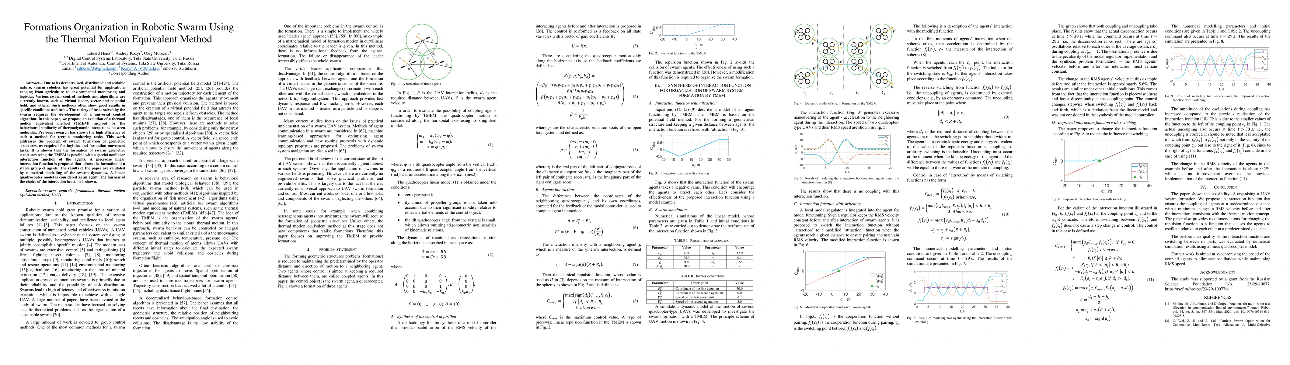 Thumbnail for Formations organization in robotic swarm using the thermal motion
  equivalent method