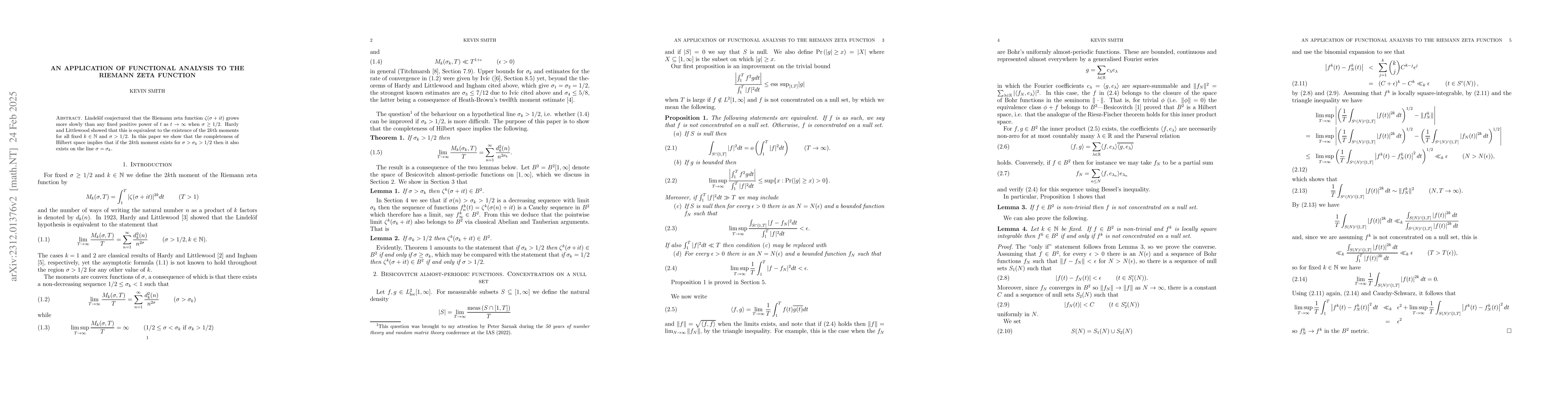 Thumbnail for An application of functional analysis to the Riemann zeta function