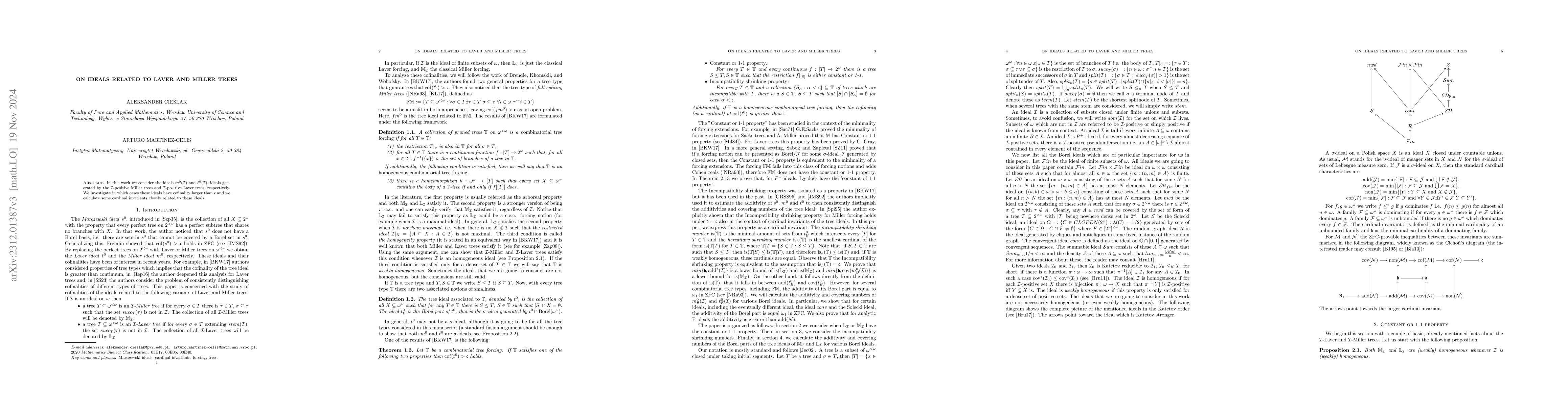 Thumbnail for On ideals related to Laver and Miller trees