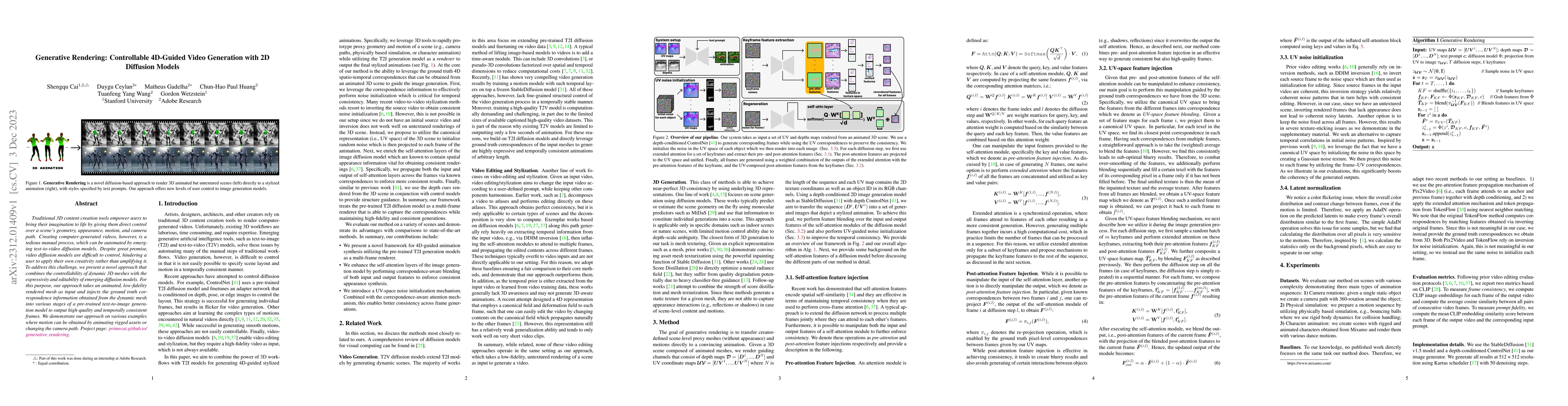 Thumbnail for Generative Rendering: Controllable 4D-Guided Video Generation with 2D
  Diffusion Models
