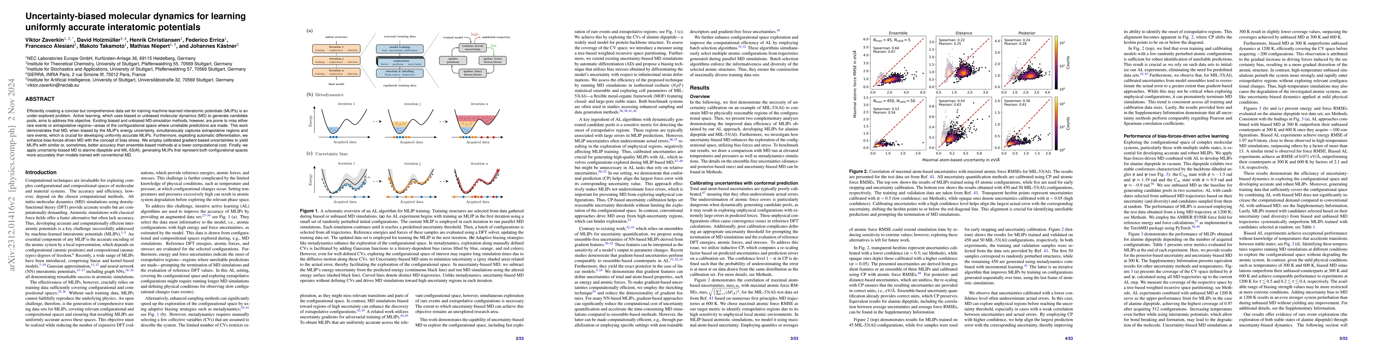 Thumbnail for Uncertainty-biased molecular dynamics for learning uniformly accurate
  interatomic potentials