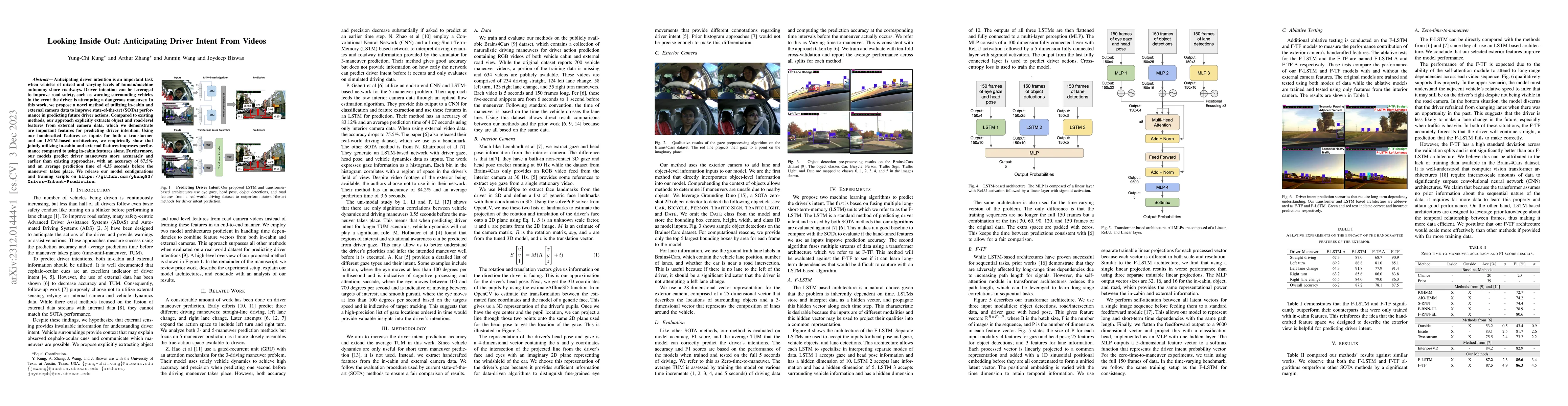 Thumbnail for Looking Inside Out: Anticipating Driver Intent From Videos