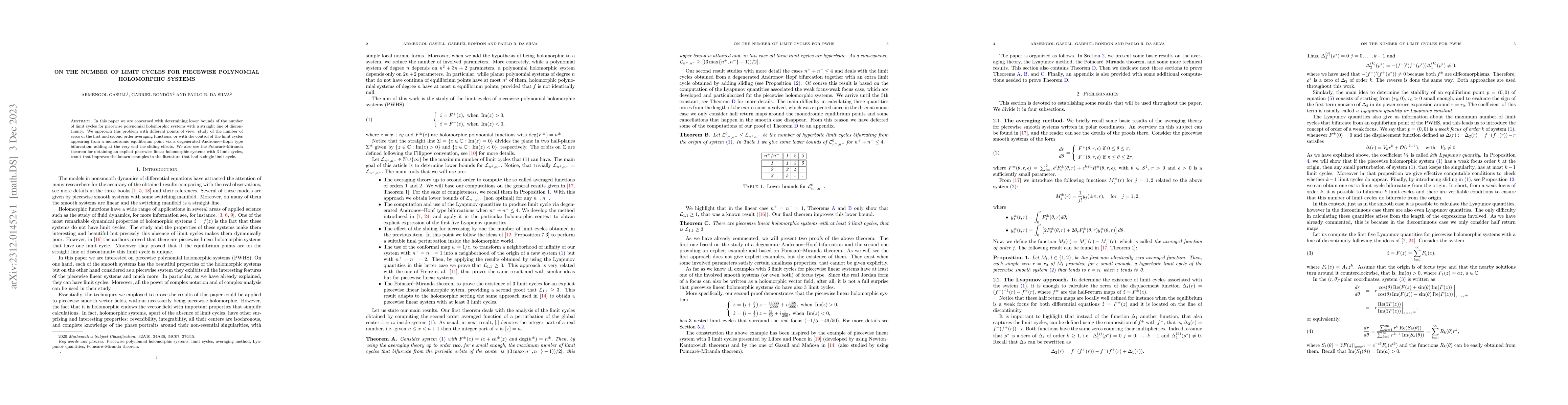 Thumbnail for On the number of limit cycles for piecewise polynomial holomorphic
  systems
