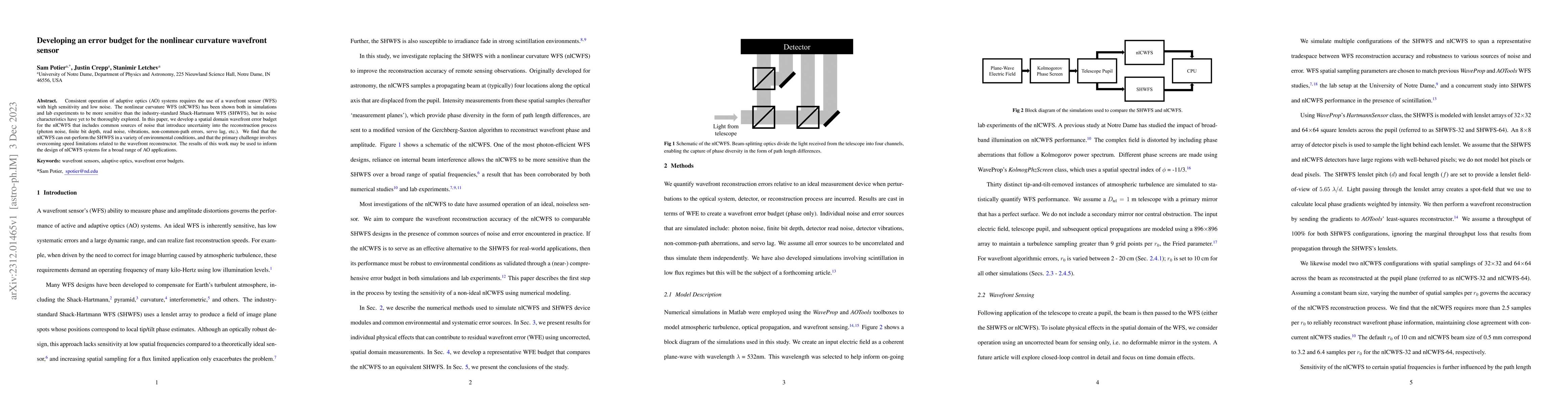Thumbnail for Developing an Error Budget for the Nonlinear Curvature Wavefront Sensor