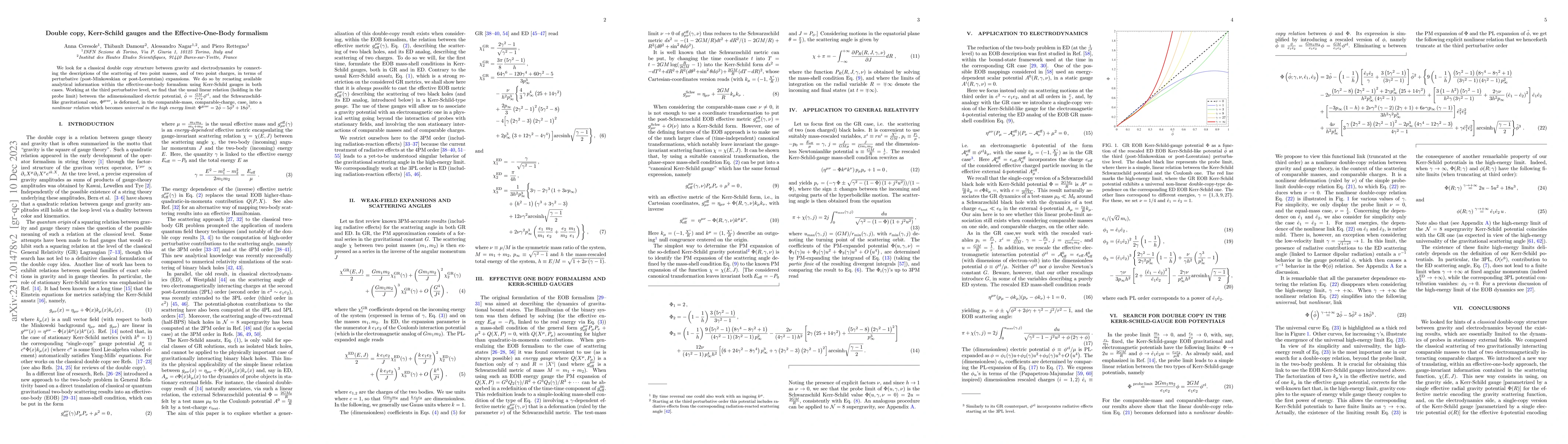 Thumbnail for Double copy, Kerr-Schild gauges and the Effective-One-Body formalism