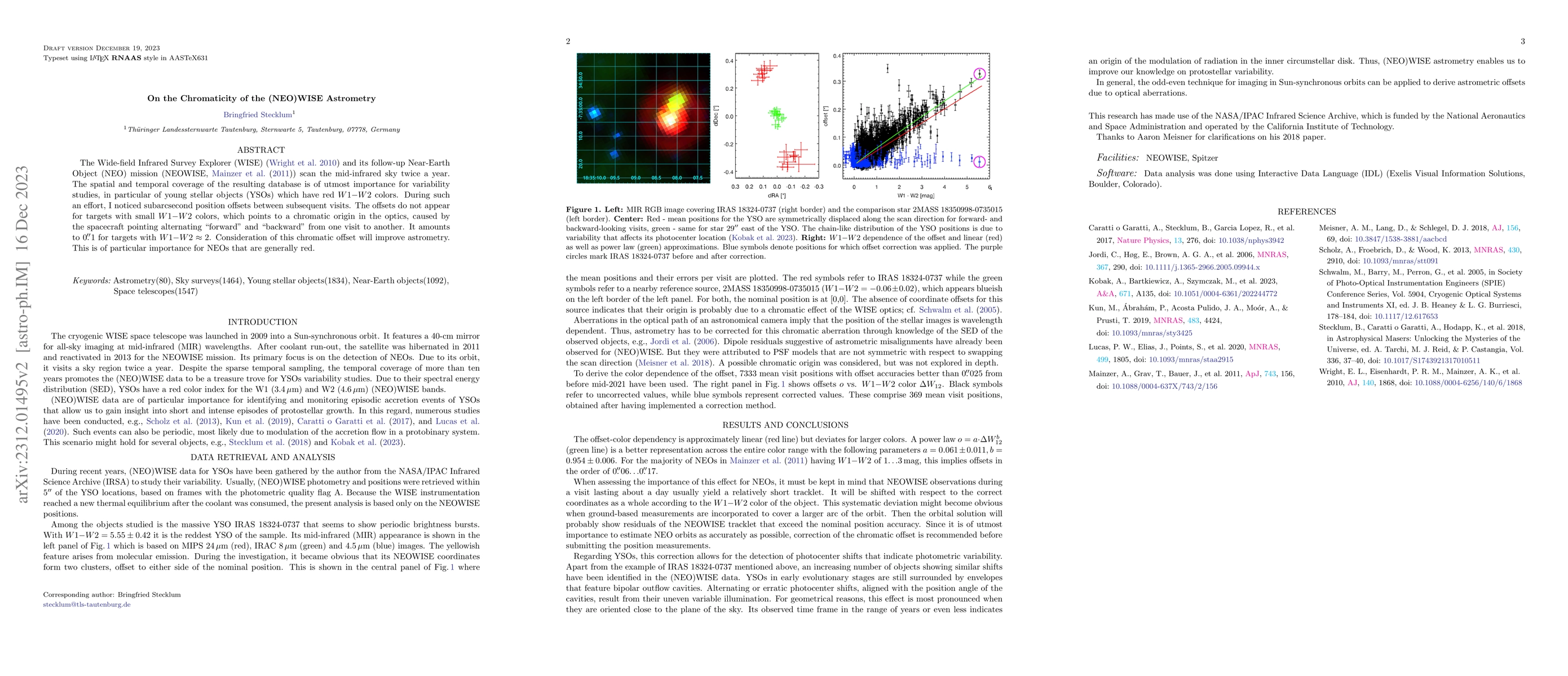 Thumbnail for On the Chromaticity of the (NEO)WISE Astrometry