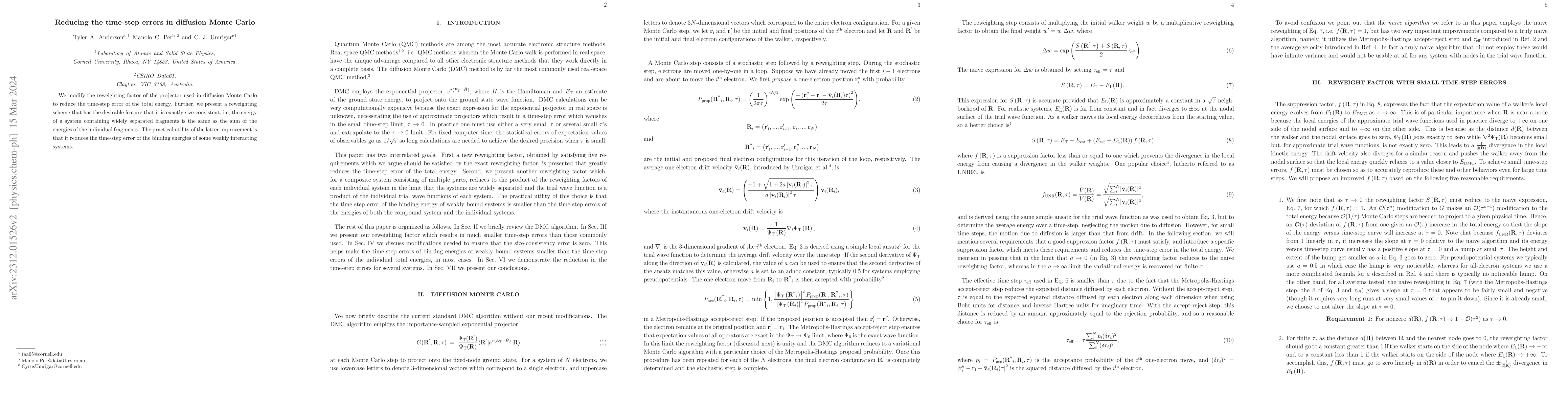 Thumbnail for Reducing the time-step errors in diffusion Monte Carlo