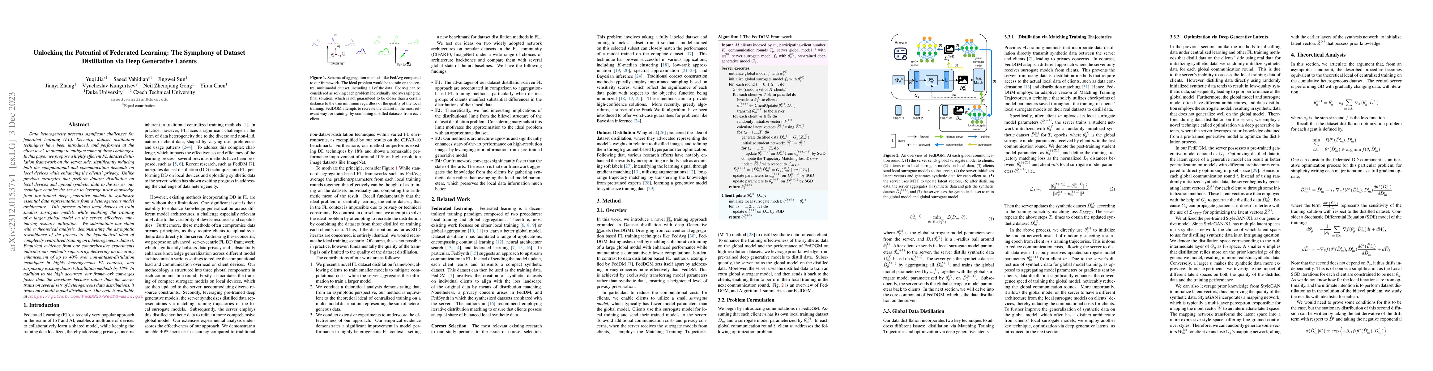 Thumbnail for Unlocking the Potential of Federated Learning: The Symphony of Dataset
  Distillation via Deep Generative Latents