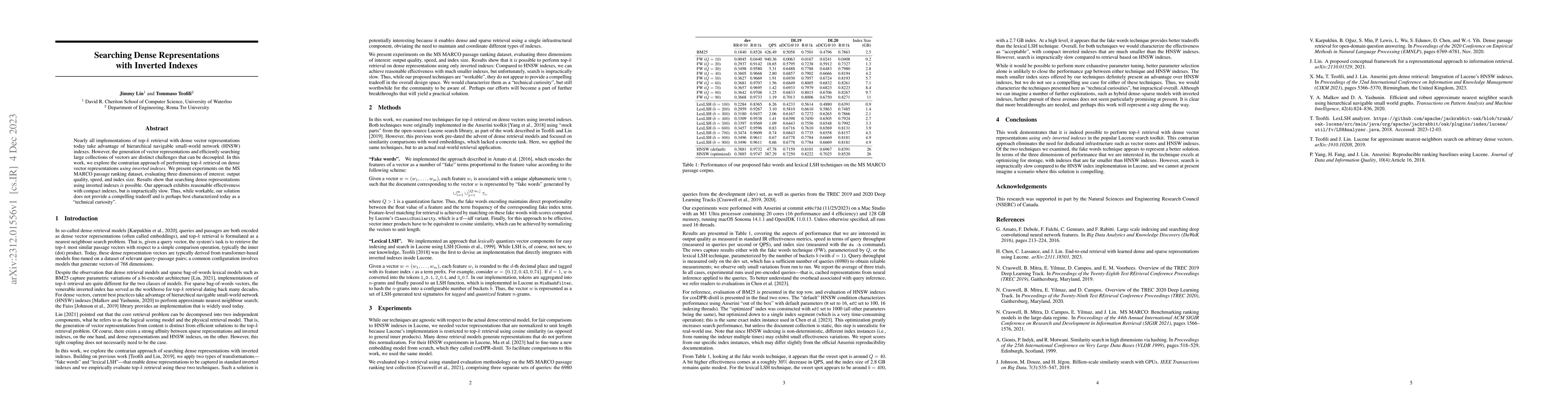 Thumbnail for Searching Dense Representations with Inverted Indexes