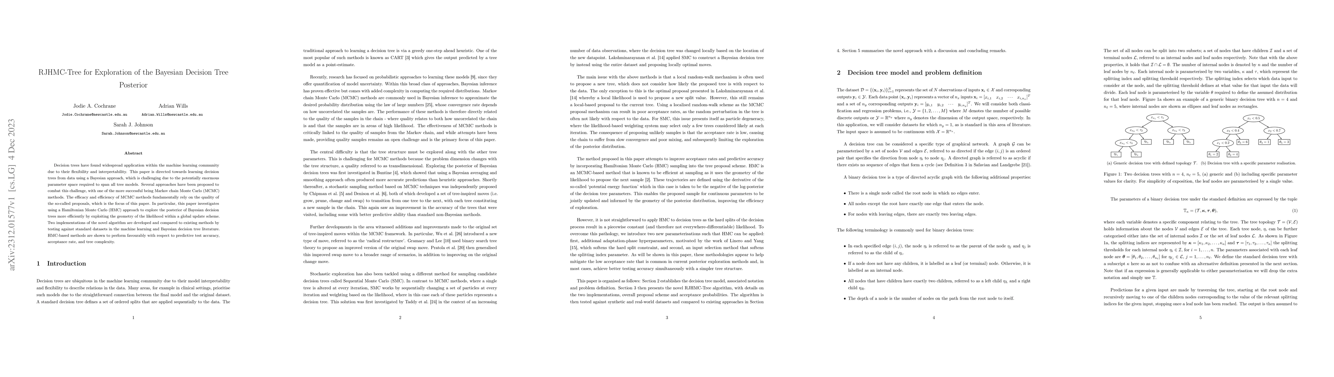 Thumbnail for RJHMC-Tree for Exploration of the Bayesian Decision Tree Posterior