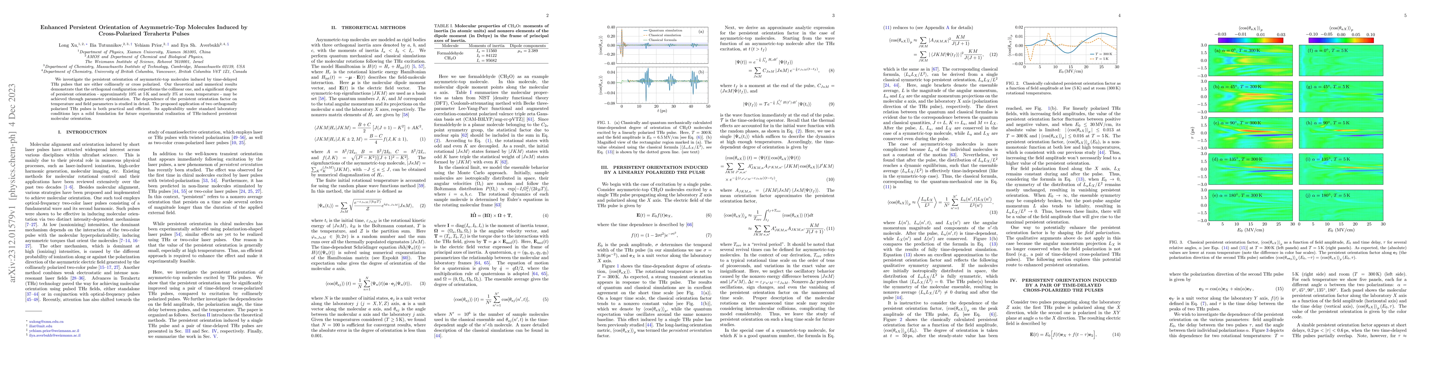 Thumbnail for Enhanced Persistent Orientation of Asymmetric-Top Molecules Induced by
  Cross-Polarized Terahertz Pulses