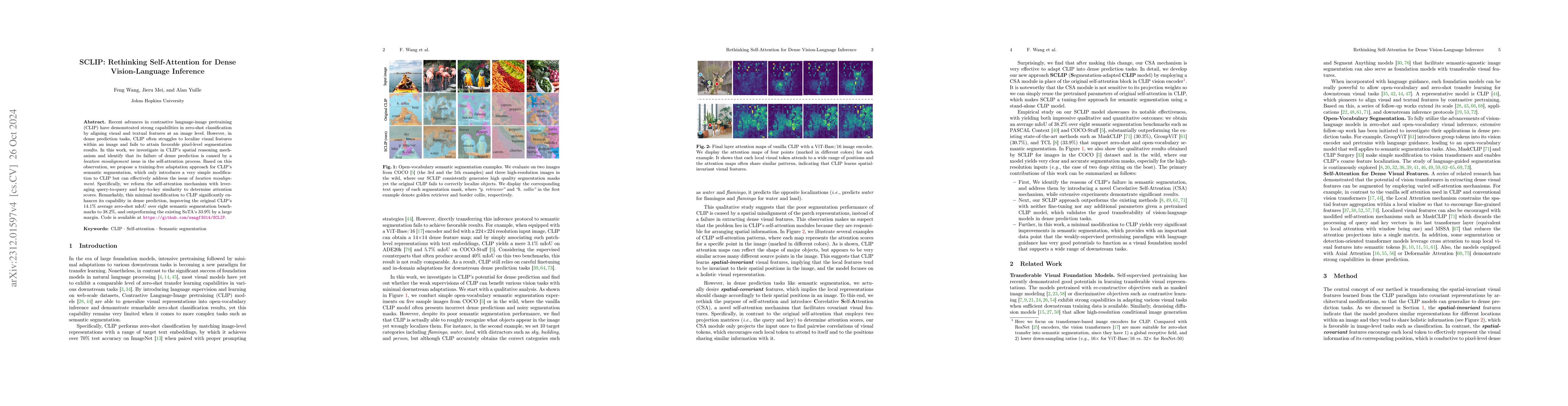 Thumbnail for SCLIP: Rethinking Self-Attention for Dense Vision-Language Inference