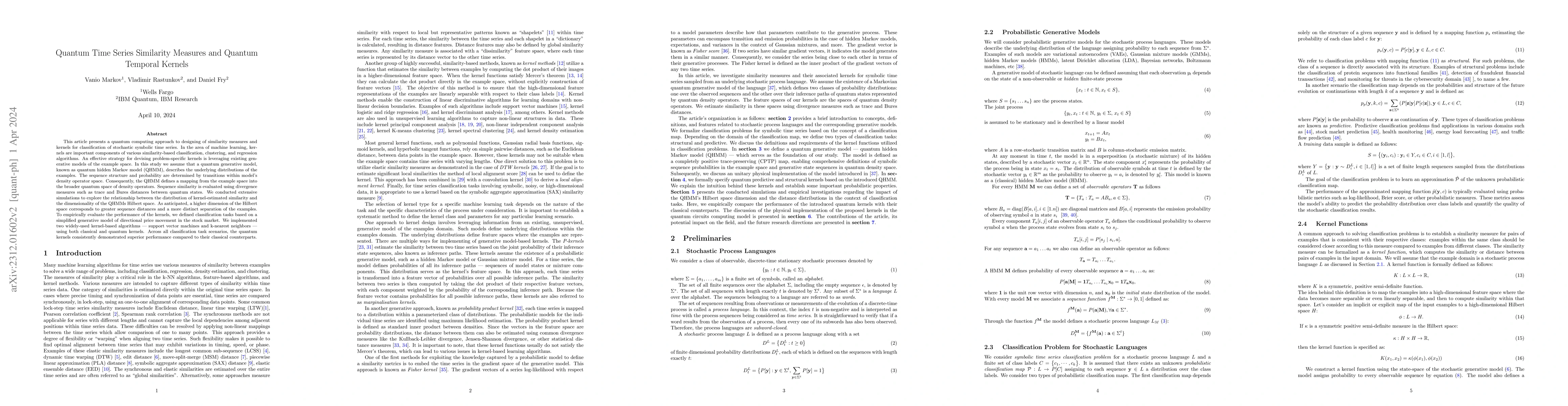 Thumbnail for Quantum Time Series Similarity Measures and Quantum Temporal Kernels