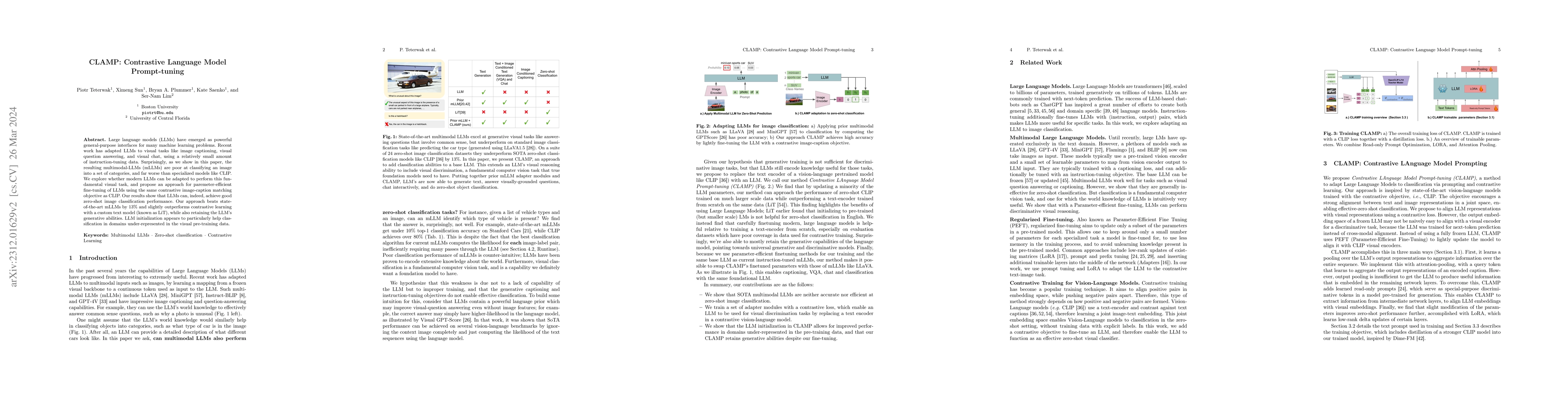Thumbnail for CLAMP: Contrastive LAnguage Model Prompt-tuning