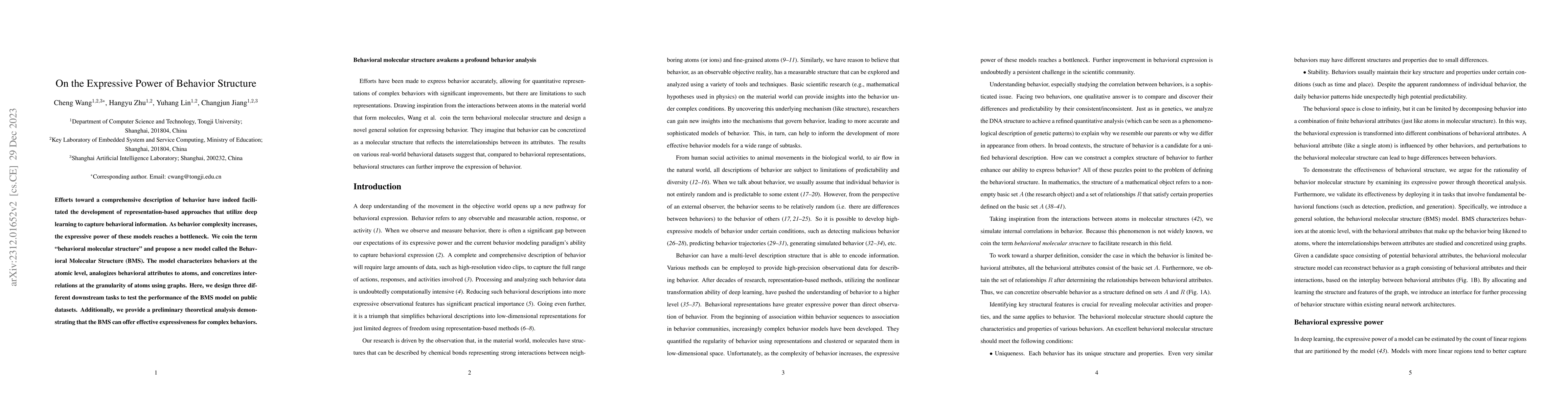 Thumbnail for On the Expressive Power of Behavior Structure