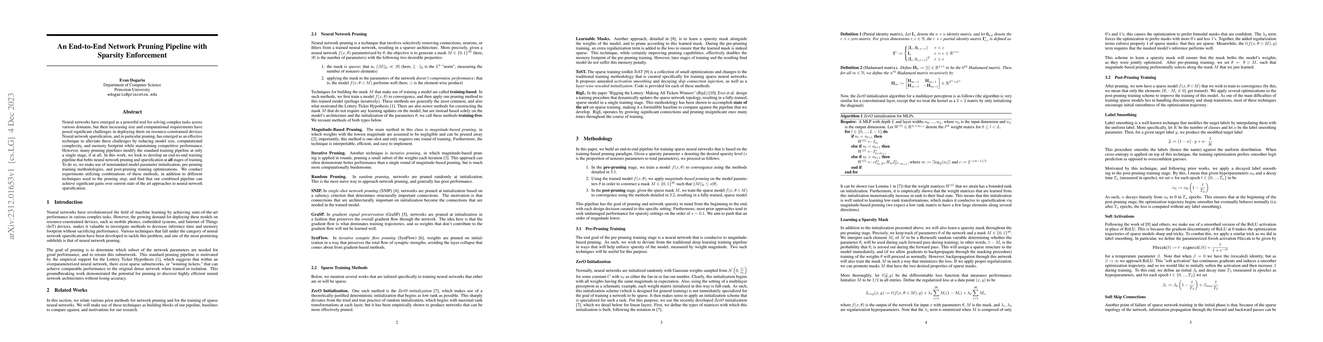Thumbnail for An End-to-End Network Pruning Pipeline with Sparsity Enforcement