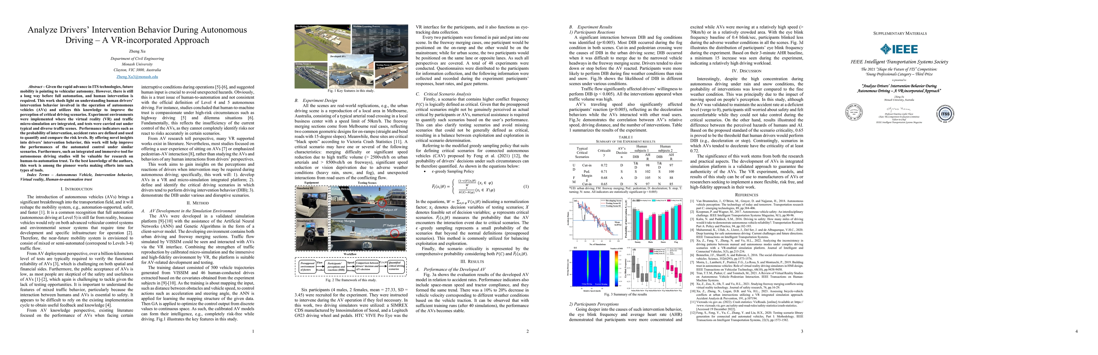 Thumbnail for Analyze Drivers' Intervention Behavior During Autonomous Driving -- A
  VR-incorporated Approach