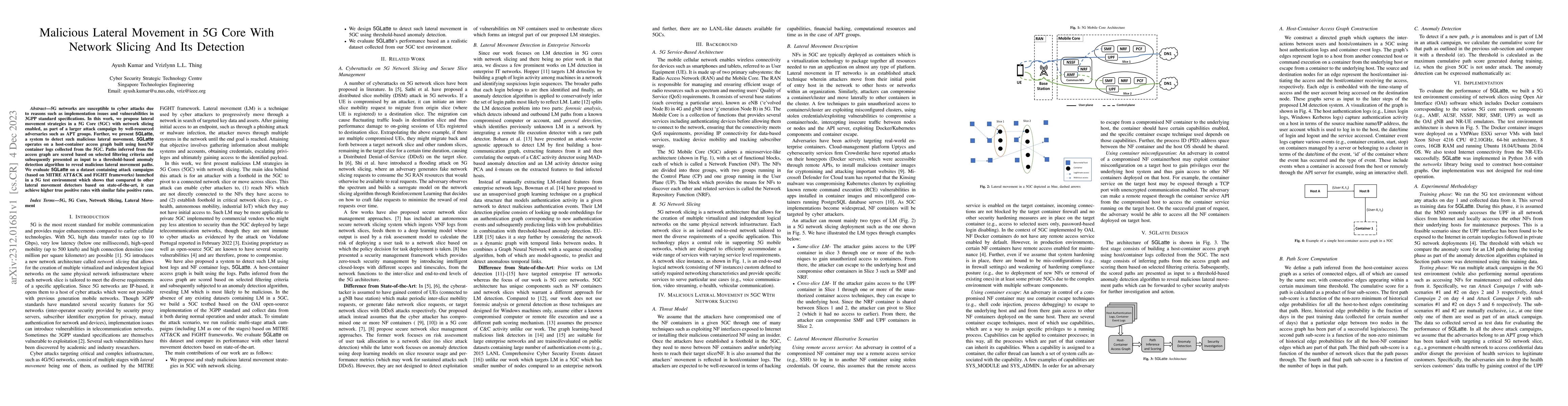 Thumbnail for Malicious Lateral Movement in 5G Core With Network Slicing And Its
  Detection