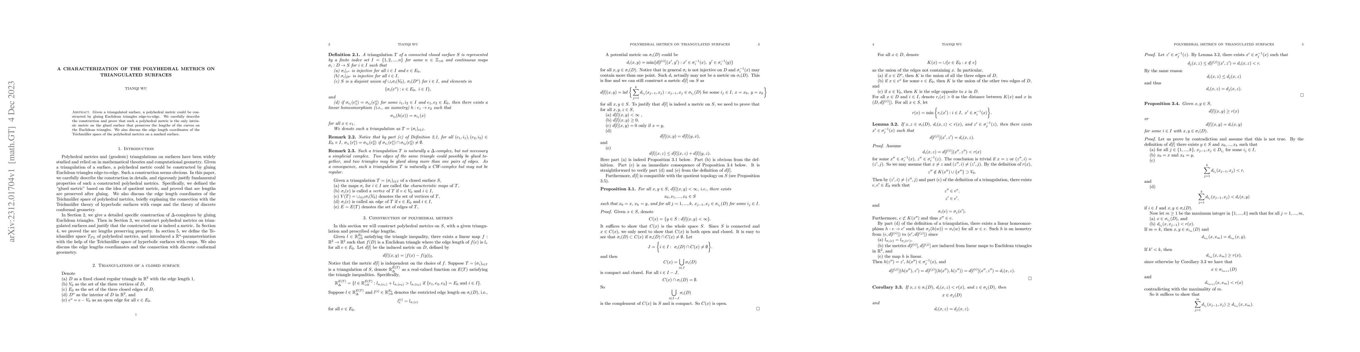 Thumbnail for A characterization of the polyhedral metrics on triangulated surfaces